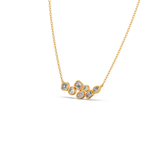 account-offers Bezel Set Multi-Shape Diamond Pendant