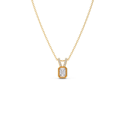 card-product Emerald-Cut Diamond Accent Pendant Necklace