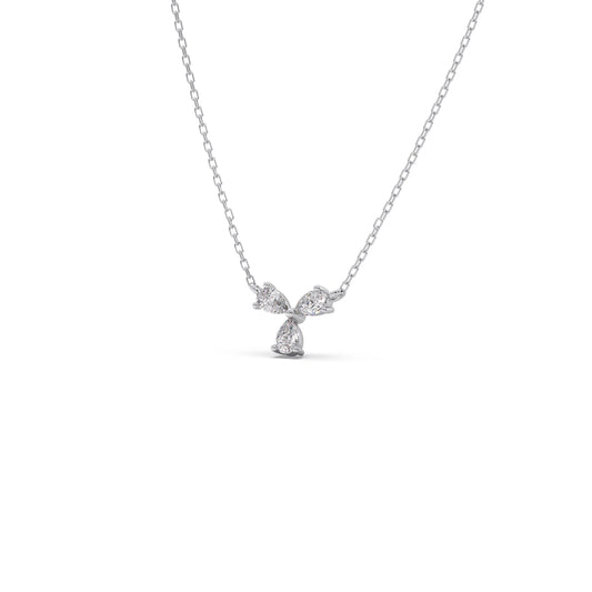 account-offers Triple Pear Diamond Cluster Necklace