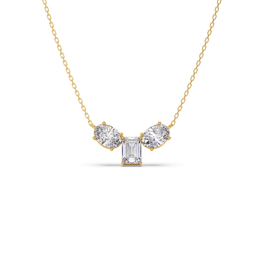 card-product Oval & Emerald-Cut Elegant Necklace