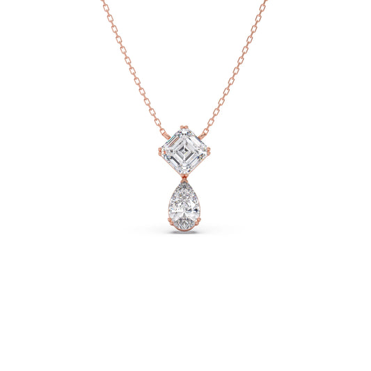 card-product Cushion & Pear-Cut Diamond Necklace