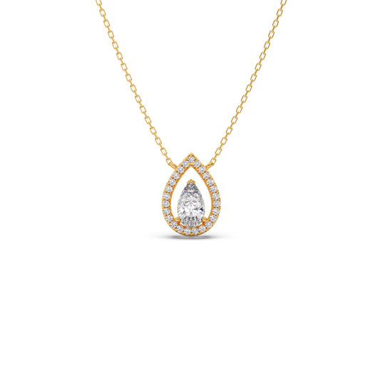 card-product Pear-Cut Diamond Pendant Necklace