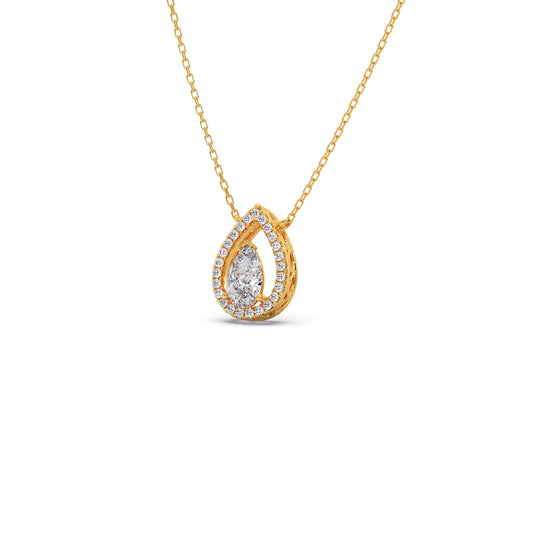 account-offers Pear-Cut Diamond Pendant Necklace
