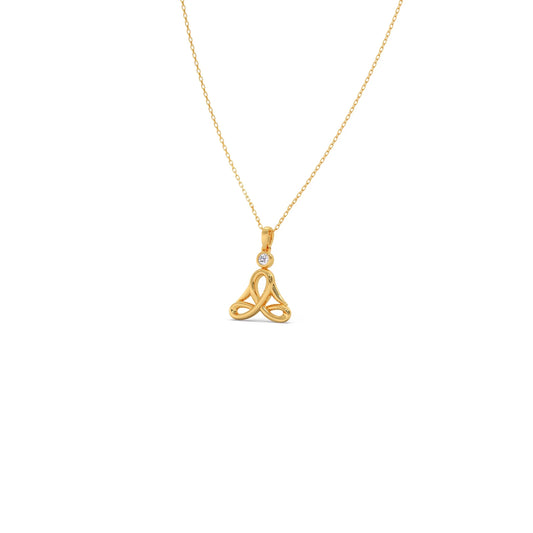 Trinity Knot Yoga Diamond Pendant Necklace Trinity Knot Yoga Diamond Pendant Necklace