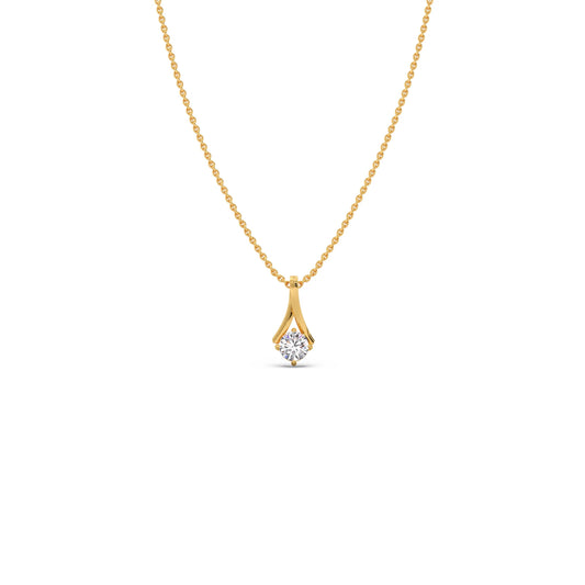 Elegant Round Solitaire Pendant Elegant Round Solitaire Pendant - Yellow