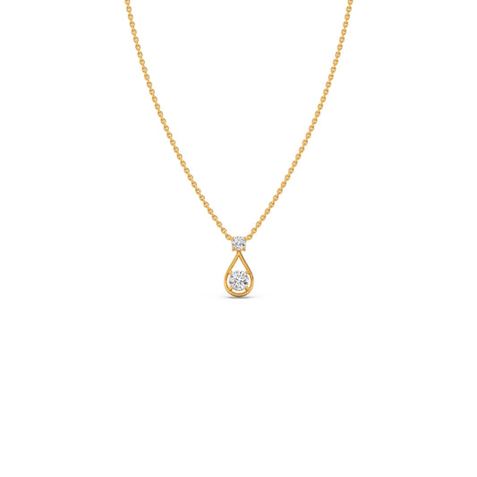 Elegant Round Solitaire Drop Pendant Elegant Round Solitaire Drop Pendant - Yellow
