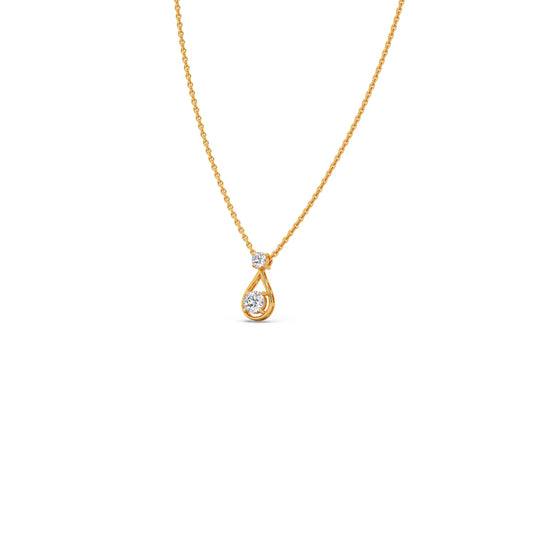 Elegant Round Solitaire Drop Pendant Elegant Round Solitaire Drop Pendant