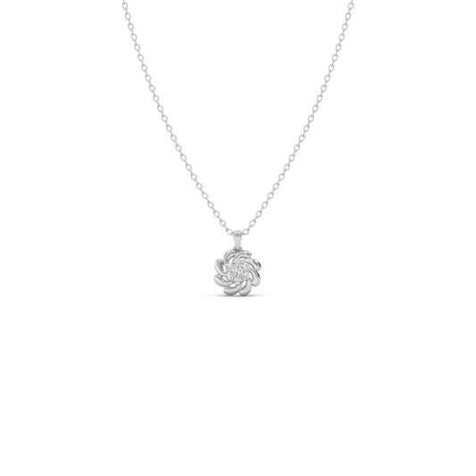 Swirl Diamond Floral Platinum Pendant Swirl Diamond Floral Platinum Pendant - Plt