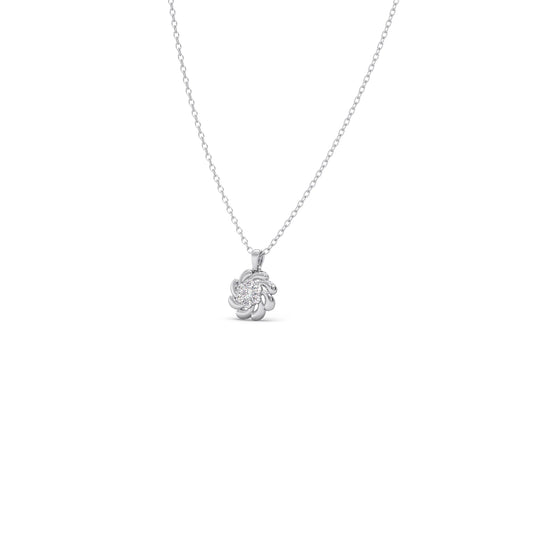 Swirl Diamond Floral Platinum Pendant Swirl Diamond Floral Platinum Pendant
