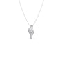 Swirling Round Solitaire Pendant with Diamond Accents Swirling Round Solitaire Pendant with Diamond Accents
