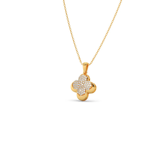 Clover Round Diamond Pendant Clover Round Diamond Pendant