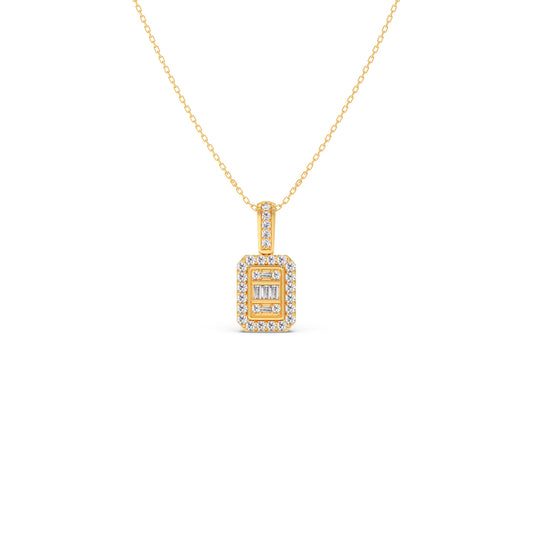 Baguette & Round Diamond Pendant Baguette & Round Diamond Pendant - Yellow