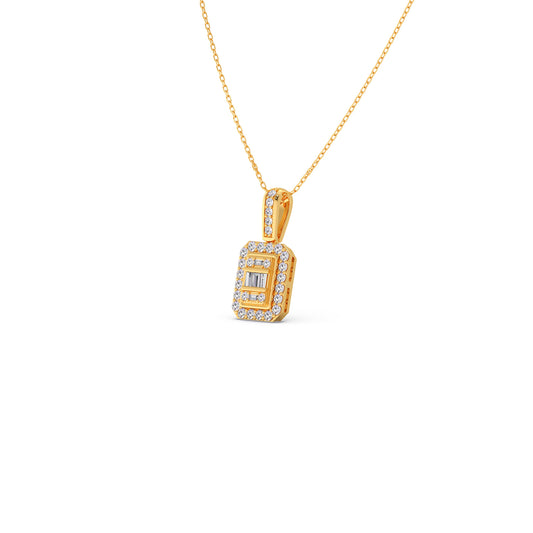 Baguette & Round Diamond Pendant Baguette & Round Diamond Pendant