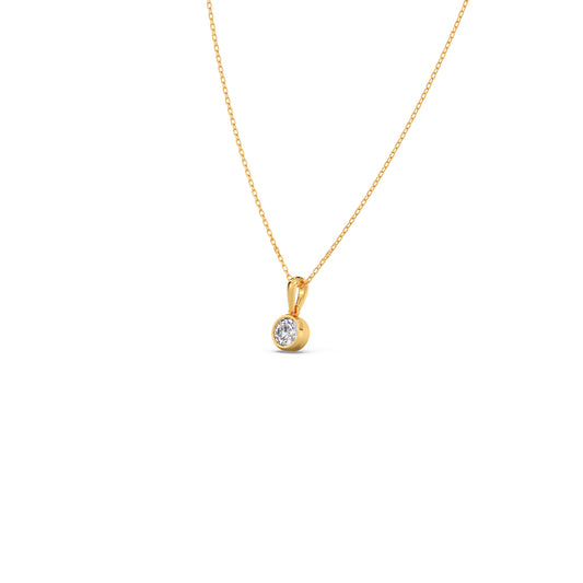 Bezel Set Round Diamond Pendant Bezel Set Round Diamond Pendant