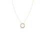 Emerald and Round Diamond Circle Pendant Emerald and Round Diamond Circle Pendant