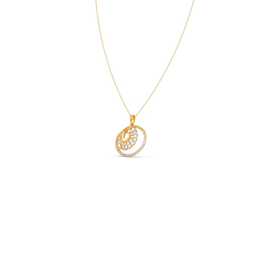 account-offers Elegant Spiral Round Diamond Pendant