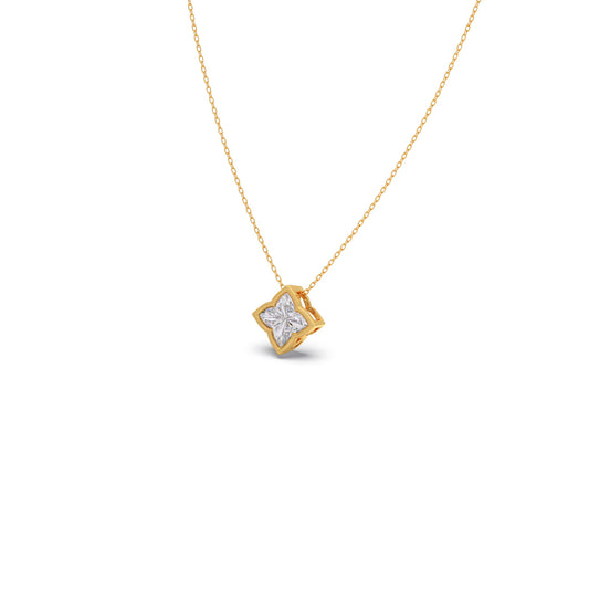 Classic Lily-Cut Diamond Pendant Necklace Classic Lily-Cut Diamond Pendant Necklace