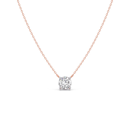 Essence Solitaire Diamond Necklace Essence Solitaire Diamond Necklace - Rose