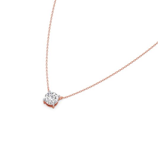 Essence Solitaire Diamond Necklace Essence Solitaire Diamond Necklace - Rose