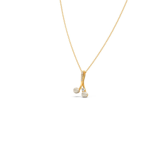 Wishbone Round Diamond Pendant Wishbone Round Diamond Pendant