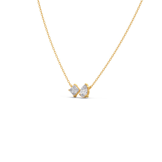 The Dual Diamond Pendant Necklace The Dual Diamond Pendant Necklace