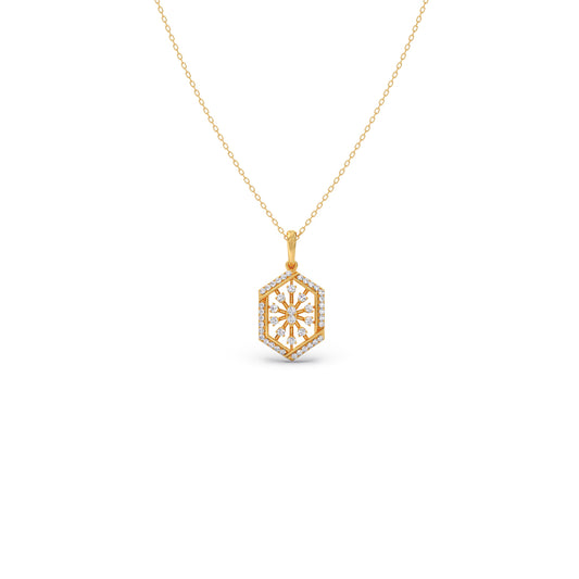 card-product Celestial Hex Diamond Pendant Necklace
