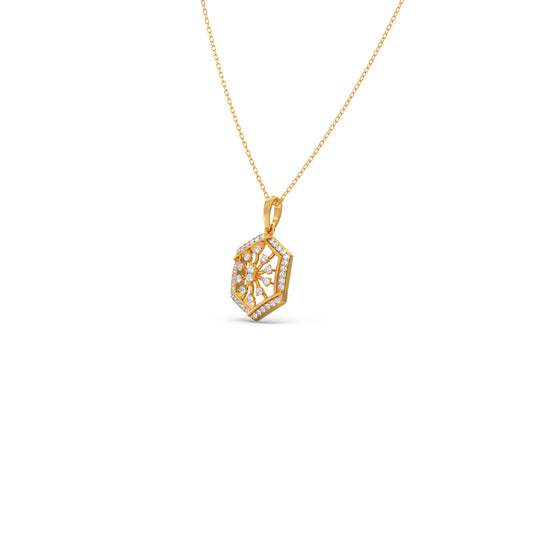 account-offers Celestial Hex Diamond Pendant Necklace