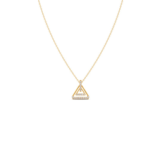 card-product Triangle Frame Diamond Pendant Necklace