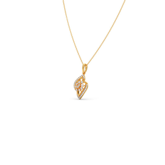 Floral Mirage Diamond Pendant Necklace Floral Mirage Diamond Pendant Necklace - Yellow