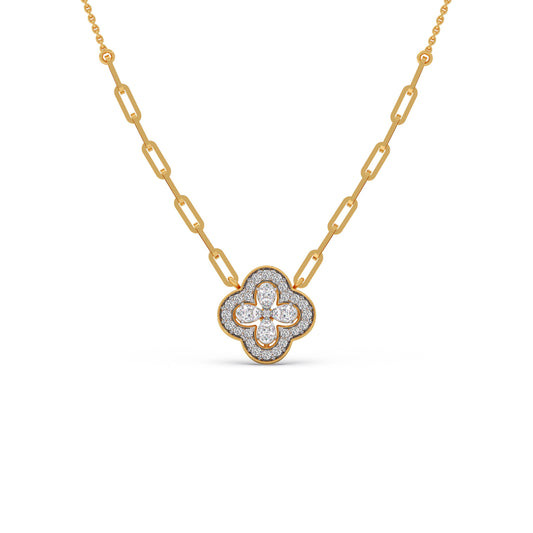 Clover Link Diamond Chain Pendant Clover Link Diamond Chain Pendant - Yellow