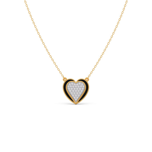 Ceramic Heart Diamond Chain Pendant Ceramic Heart Diamond Chain Pendant - Yellow