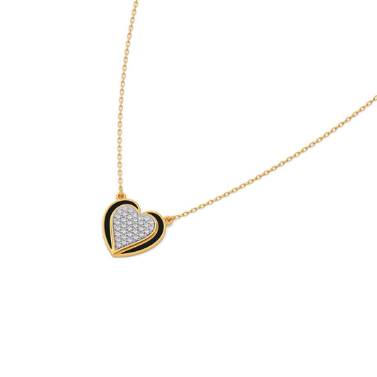Ceramic Heart Diamond Chain Pendant Ceramic Heart Diamond Chain Pendant - Yellow