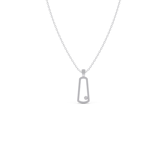 Aperture Round Diamond Platinum Chain Pendant Aperture Round Diamond Platinum Chain Pendant - Plt