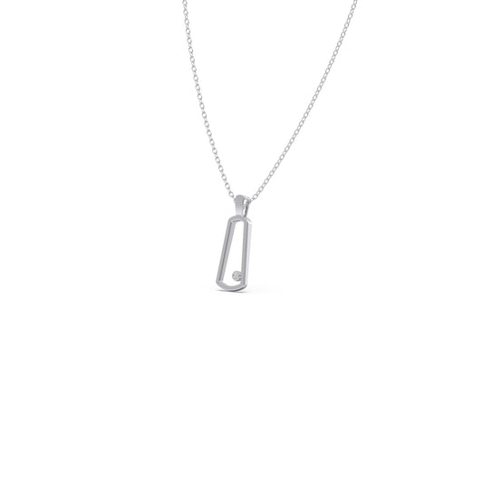 Aperture Round Diamond Platinum Chain Pendant Aperture Round Diamond Platinum Chain Pendant - Plt