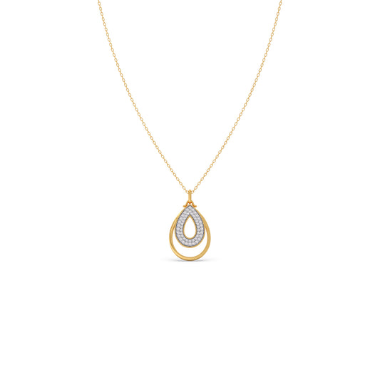 Duo Drop Diamond Chain Pendant Duo Drop Diamond Chain Pendant - Yellow