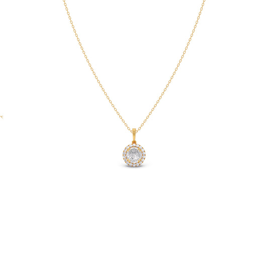 Portuguese Solaris Halo-Diamond Chain Pendant Portuguese Solaris Halo-Diamond Chain Pendant - Yellow