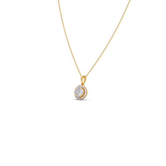 Portuguese Solaris Halo-Diamond Chain Pendant Portuguese Solaris Halo-Diamond Chain Pendant - Yellow