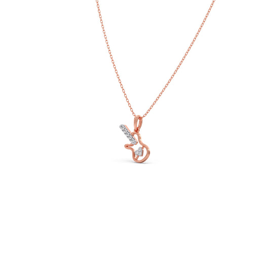Little Rock Star Diamond Kids Pendant With Chain Little Rock Star Diamond Kids Pendant With Chain - Rose