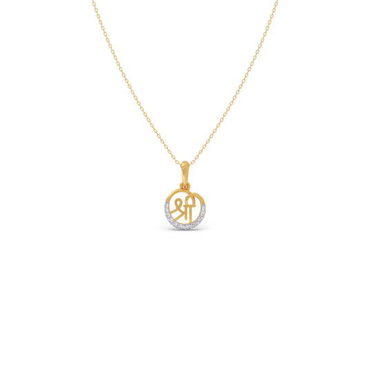 Shree Diamond Kids Pendant With Chain Shree Diamond Kids Pendant With Chain - Yellow