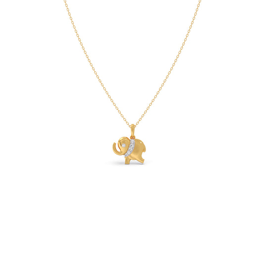 The Hasti Diamond Kids Pendant With Chain The Hasti Diamond Kids Pendant With Chain - Yellow