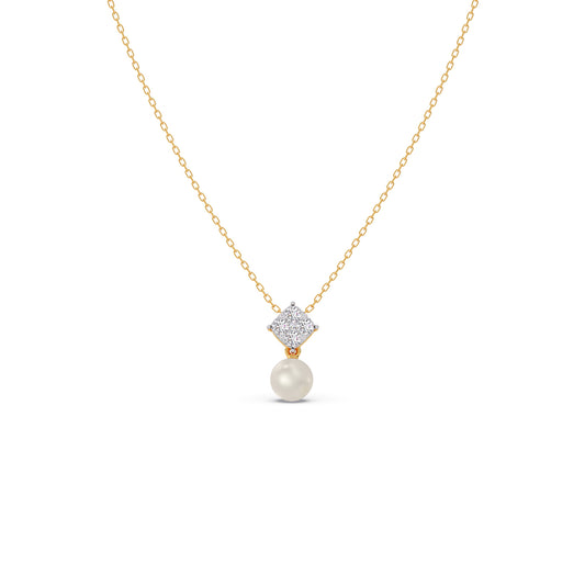 lozenge Pearls Diamond Chain Pendant lozenge Pearls Diamond Chain Pendant - Yellow
