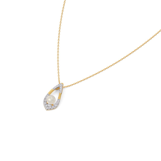 Selene Pearl Diamond Chain Pendant Selene Pearl Diamond Chain Pendant - Yellow