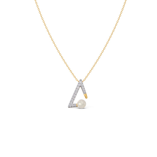 Chevron Pearls Diamond Pendant Chevron Pearls Diamond Pendant - Yellow