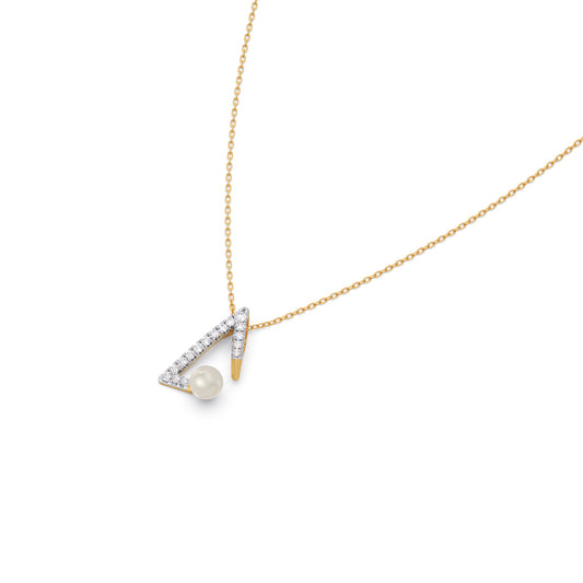 Chevron Pearls Diamond Pendant Chevron Pearls Diamond Pendant - Yellow