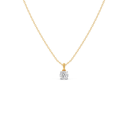 Pristine Round Solitaire Pendant Pristine Round Solitaire Pendant - Yellow