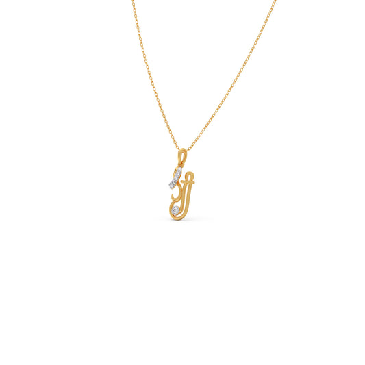Shree Swirl Diamond Kids Pendant With Chain Shree Swirl Diamond Kids Pendant With Chain - Yellow