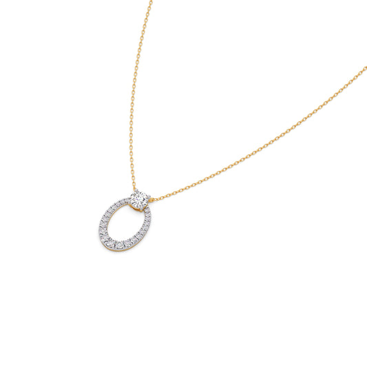 Eternal-Oval Diamond Chain Pendant Eternal-Oval Diamond Chain Pendant - Yellow