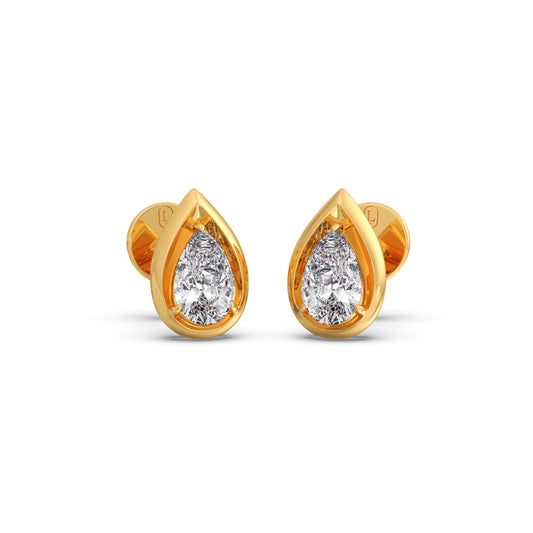 Pear Shape Diamond Stud Earrings Pear Shape Diamond Stud Earrings - Yellow