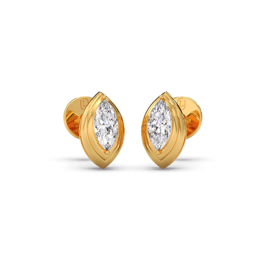 0.54 Ct Marquise Shape Classic Diamond Stud Earrings 0.54 Ct Marquise Shape Classic Diamond Stud Earrings - Yellow