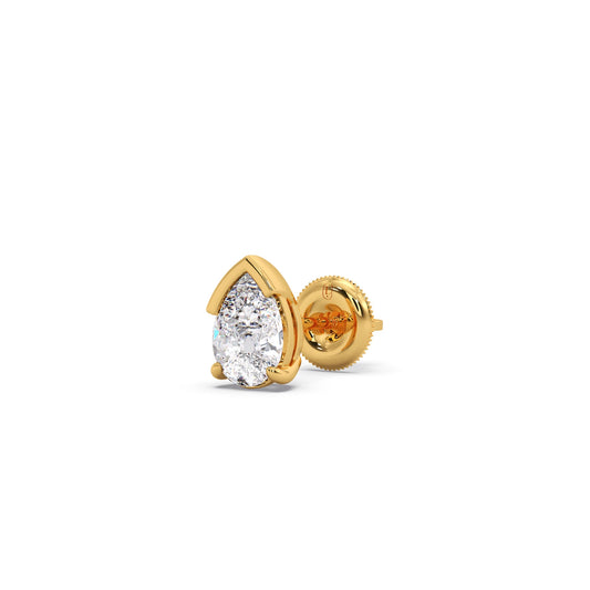 Astra Pear Solitaire Studs Earrings Astra Pear Solitaire Studs Earrings - Yellow
